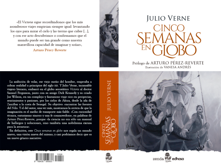 Cubierta libro Cinco semanas en globo